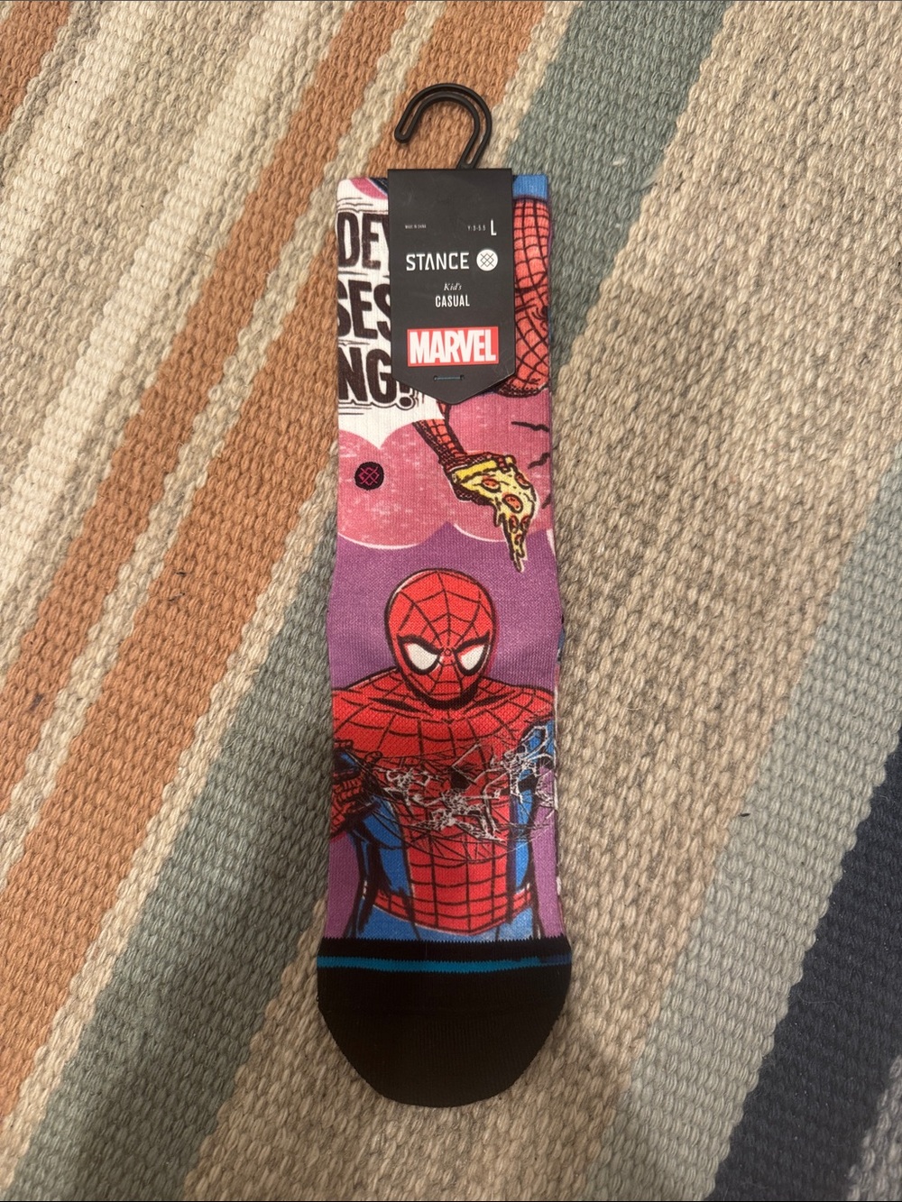 Stance Marvel Spider-Man Purple Red Blue Casual Socks Kids